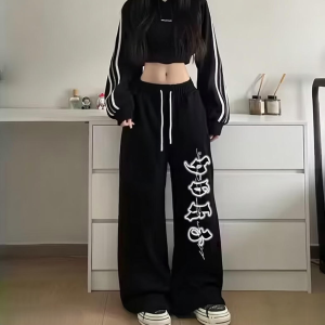 Tokyo Script – Black Baggy Joggers