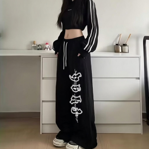 Tokyo Script – Black Baggy Joggers