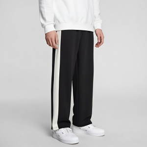 Side Stripe Track Pants – Black & White