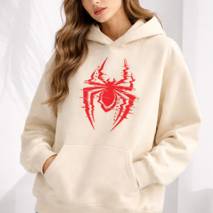 Spider-Man Logo Hoodie – Beige